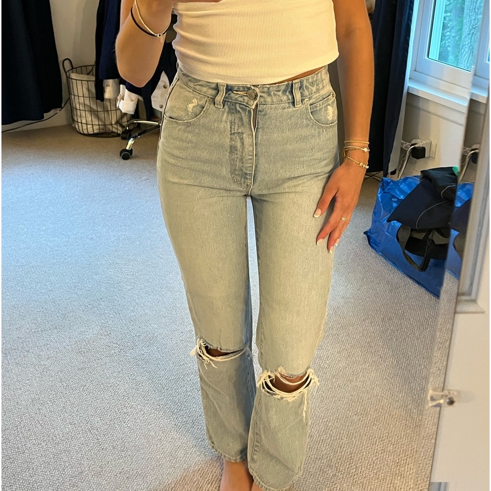 Rollas distressed jeans